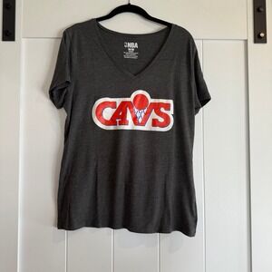 NBA Retro Cleveland Cavaliers‎ T Shirt Womens Medium Gray Cavs Basketball